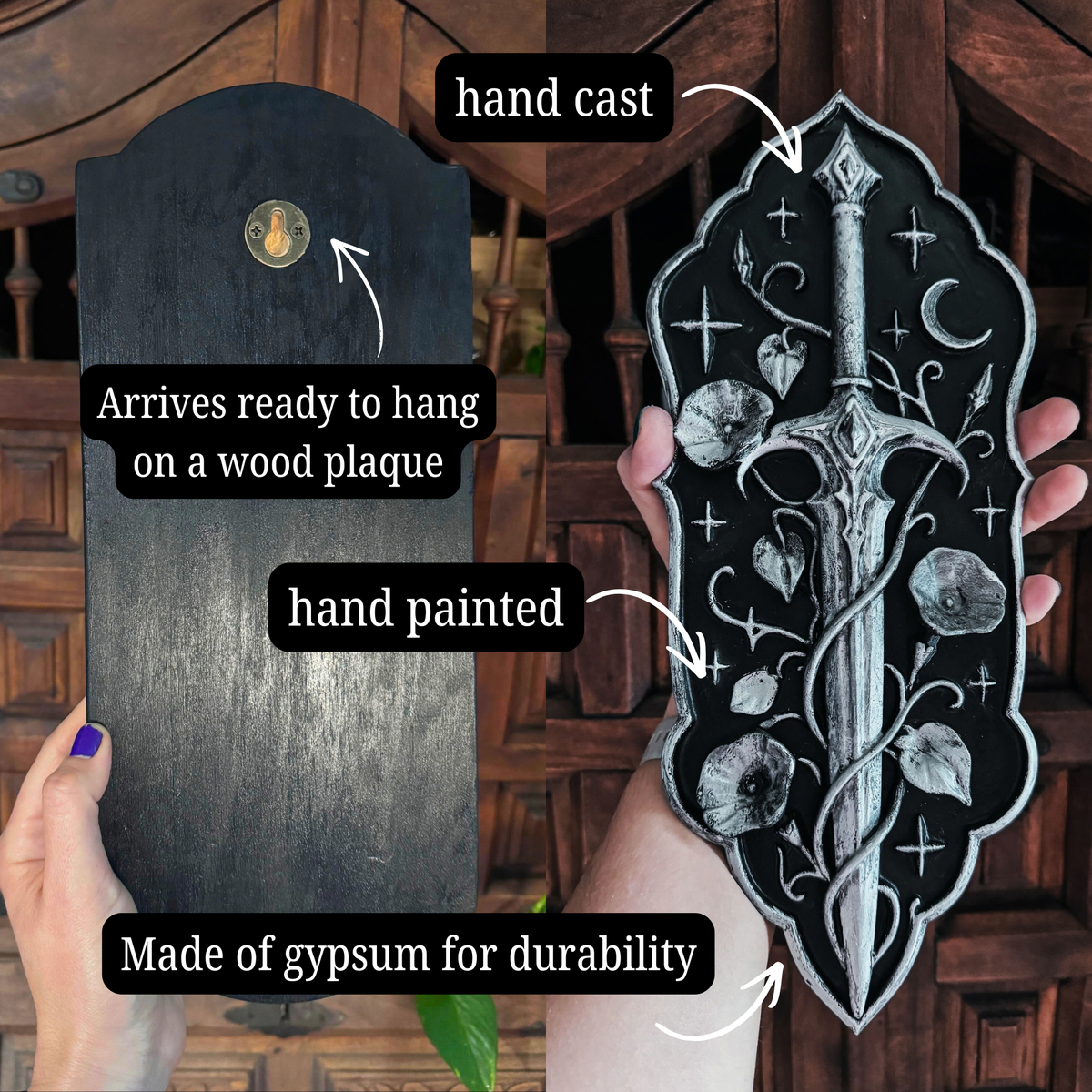The Moonlit Relic | Polychromatic Fantasy Wall Plaque