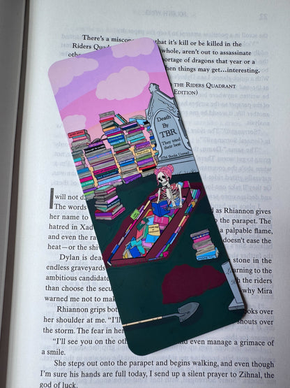 Death by TBR | Handmade Bookmark