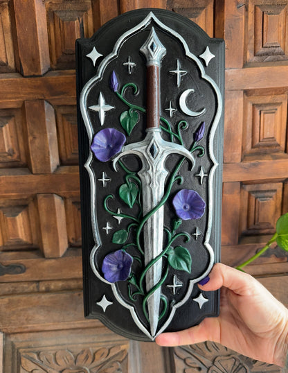 The Moonlit Relic | Polychromatic Fantasy Wall Plaque