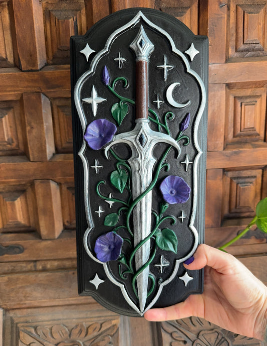 The Moonlit Relic | Polychromatic Fantasy Wall Plaque